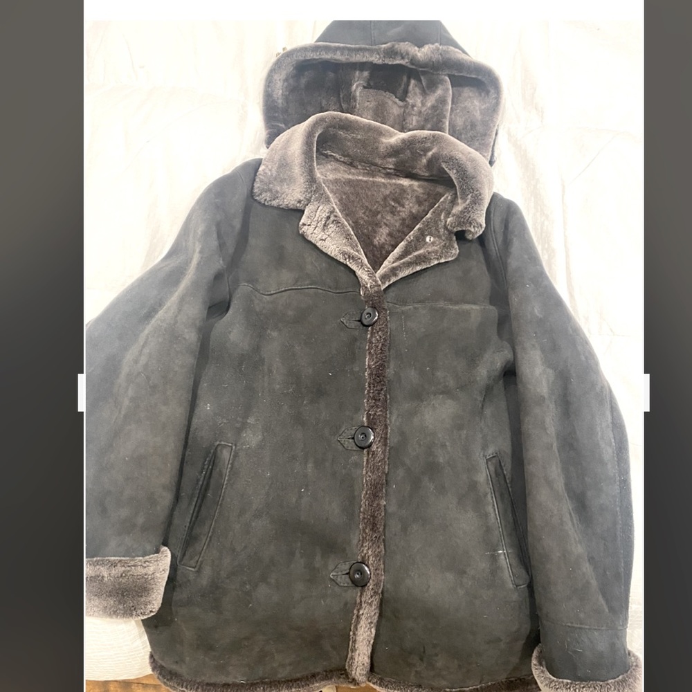 Blue Duck real shearling winter coat size XS